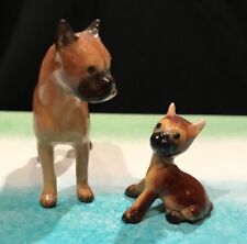 HAGEN RENAKER VINTAGE  Ceramic Mama & Baby Boxer 2 Figures RARE picture