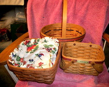 LONGABERGER - SET OF 3 BASKETS - DIFFERENT SIZES - 1989/1995/2003 picture