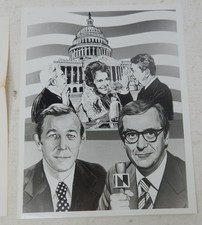 Vintage 1980 NBC Press Photo Ronald Reagan 1981 Inauguration Roger Mudd picture