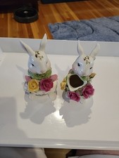 Rare Royal Albert Old County Rose Rabbit Creamer & Sugar Bowl Set picture