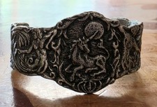 Unique Vintage Hand Made Sterling Silver Unicorn Bracelet/Cuff picture