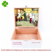 Aladino Robusto Cameroon Empty Wood Cigar Box 6.75