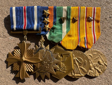 WW2 USN USMC US Navy Marine Aviator Mounted Medal Award Bar DFC AM picture