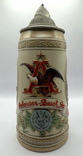 Vintage Budweiser Anheuser-Busch G Series Lidded Stein Ceramarte Brazil picture