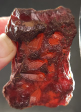 Gorgeous + Large Deep Red Carnelian with Calcite Casts from Warren, New Jersey picture