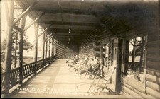 Boothbay Harbor ME Veranda c1910 Real Photo Vintage Postcard bhn picture