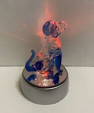 CRYSTAL DOG FIGURINE With Changing Lights  picture