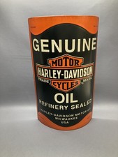 Harley Davidson Oil Can 3D Metal Wall Sign 22 Inch Roadhouse New in Box picture