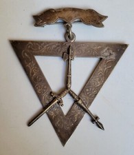 Vintage Antique Knights Of Pythias Pin SS Davis Supreme Lodge 1874  Silver metal picture