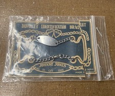Vintage 1950 Childrens Novelty Indentification ID Bracelet on Card Johnny Jones  picture