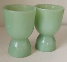 Vintage 2 Fire King Jadeite Original  Egg Cups  picture