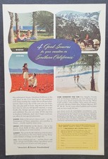 1948 4 Good Seasons in Southern California Post War Travel Vintage Print Ad a149 picture