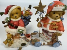 2 Santa Clad Cherished Teddies.  So Cute picture