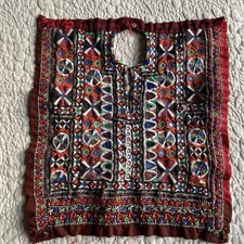 Antique Indian Fabric Embroidery Ethnic Mirrors Handmade Tribal Clothing Sewing picture