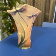 FRANZ DRAGONFLY VASE SIGNED SHUN JOHN 201416 picture