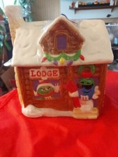 VTG 2003 M&M’s Lodge Village Cookie & Candy Jar W/Candy SEALED Collectible picture