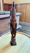 Sepik River Style Carved Wood Ancestor Figure Papua New Guinea 11” With Stand picture