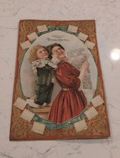 RARE ANTIQUE 1907 MILWAUKEE DAILY NEWS WALL HANGING CARDBOARD CALENDAR 10