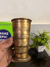 Vintage Indian Brass Collapsible Telescopic Drinking Cup Travel Tumbler Antique picture