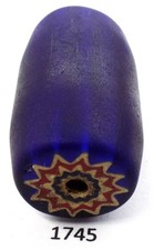 Large Blue 6 Layer Venetian Style Chevron African Trade Bead  1745  Bg 38 picture