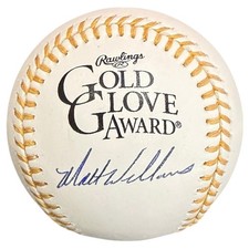 Matt Williams Autographed Rawlings Official Major League Gold Glove Baseball - J picture