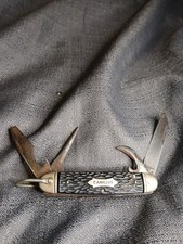 Camillus #99 Pocket Knife 4 Blade Stag Horn Handle 1960's picture
