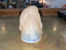 Vintage McKee Bottoms Up Shot Glass Caramel Slag Custard Nude Pat 77725 UV Glow picture
