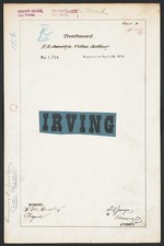 Photo:Trade Mark Irving Cotton Batting 1874 picture