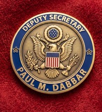 Rare Authentic Trump 47 Deputy Commerce Secretary Paul Dabbar Challenge Coin picture