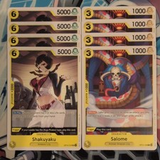 4 x Shakuyaku OP14-107 UC & 4 x Salome 106 C - One Piece Mint Playsets  picture