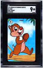 1974 Chip ‘n DALE Disney Trading Card Desfile Cartoon SGC 9 Pop 1 Highest picture