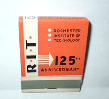 Vintage R.I.T. Rochester Institute Of Technology 125th Anniv. Matchbook - Unused picture