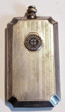 Rare 1920's Antique Brown University Silver Plate Perfume Bottle OOAK picture