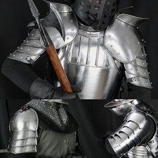Medieval Shoulder Pauldron – 16 Gauge Steel Armor with Belt & Buckle Fastening picture