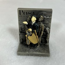 Vintage Goebel Norman Rockwell Pewter Bottom Of The Sixth picture