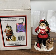 Rare Vintage Louisville Cardinals 2004 Christmas Cheer Santa Ornament - NIB picture
