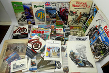 Mixed Lot Motorcycle Ephemera Magazines Prints Tickets Photographs Collectibles picture