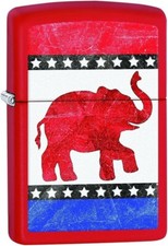Zippo Republican Elephant Red Matte 29167 picture