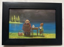 Howl’s Moving Castle Framed Art Postcard Official Art Studio Ghibli Authentic picture