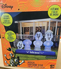 Gemmy 8ft Long Haunted Mansion Scene w/ Synchronized Light & Music Hallo Inflate picture
