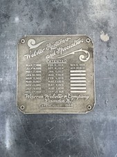 Antique Early 1900’s Warren Webster & Co Camden N. J. Boiler Bronze Plate picture