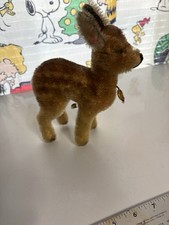 Rare Vintage Hermann Teddy Original Stuffed Plush Standing Deer Doe Fawn 8” picture