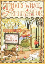 THAT'S WHAT FRIENDS ARE FOR-Handcrafted Fridge Magnet-w/Mary Engelbreit art   picture
