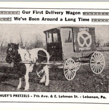 1900s Shuey's Pretzels Delivery Wagon 7th Avenue E Lehman Street Lebanon Flyer picture