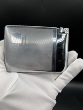 Vintage 1940s Royal Case-Lite Cigarette Case Lighter Combo ENGINE TURNED Working picture