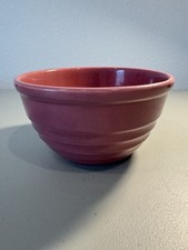 Vintage Bauer Ring Ware Mixing Bowl E17 7in Maroon Classic Cooking Heritage  picture