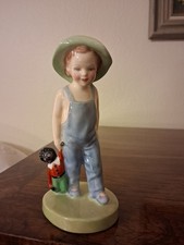 Vintage Royal Doulton Figurine HN2040 Boy with Doll in Overalls picture