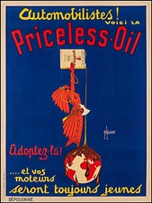 Vintage 'Priceless Oil' Advertisement Poster - 24x32 Print picture