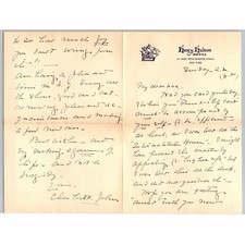 1944 Henry Hudson Hotel New York WWII Era Handwritten Letter Letterhead Ephemera picture