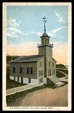 Postcard Old Mission Church, Mackinac Island, Mich picture